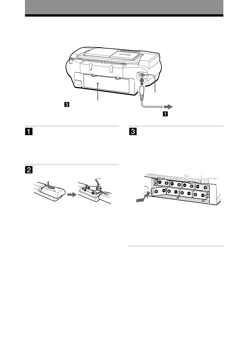 Setting up, Choosing the power sources | Sony CFD-G70 User Manual | Page 20 / 28