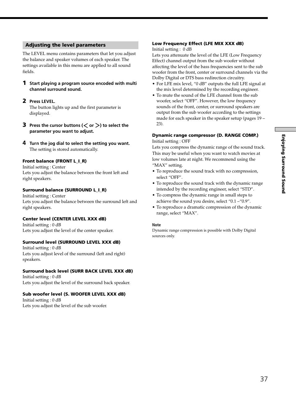 Sony STR-DE975 User Manual | Page 37 / 72