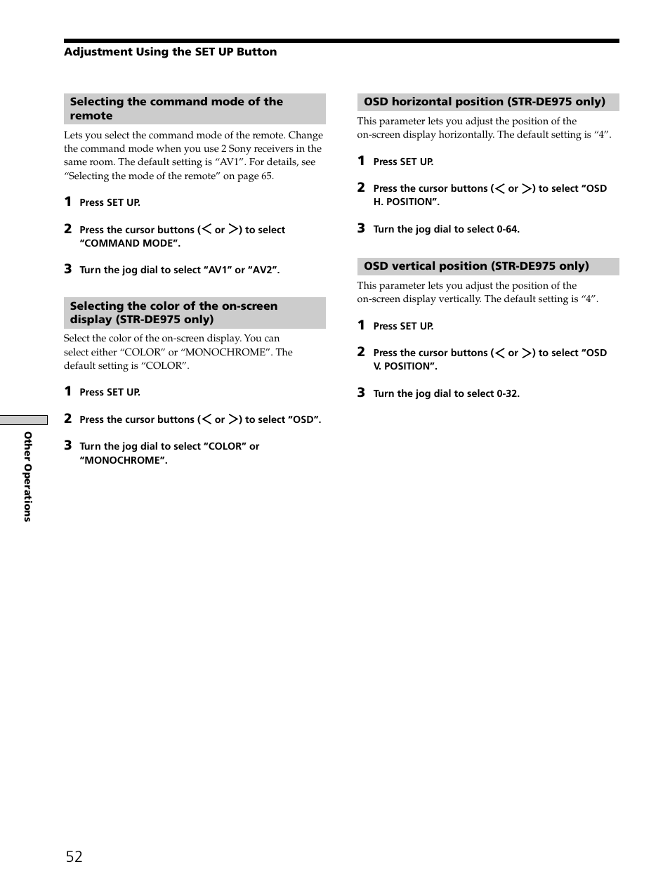 Sony STR-DE975 User Manual | Page 52 / 72