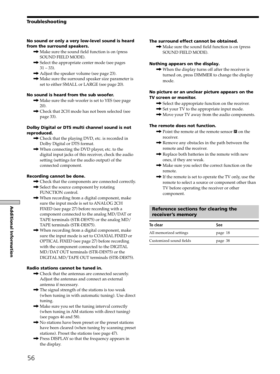 Sony STR-DE975 User Manual | Page 56 / 72