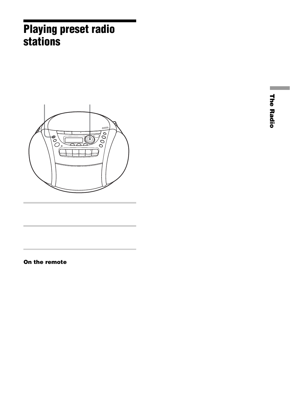 Playing preset radio stations | Sony CFD-E90 User Manual | Page 17 / 32