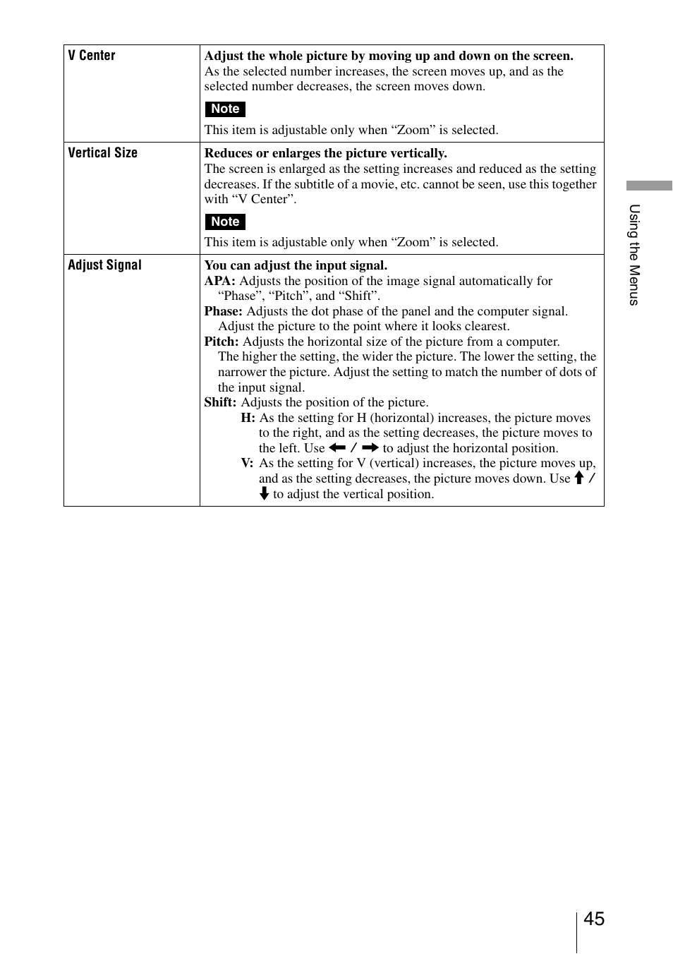 Itle | Sony VPL-VW40 User Manual | Page 45 / 80