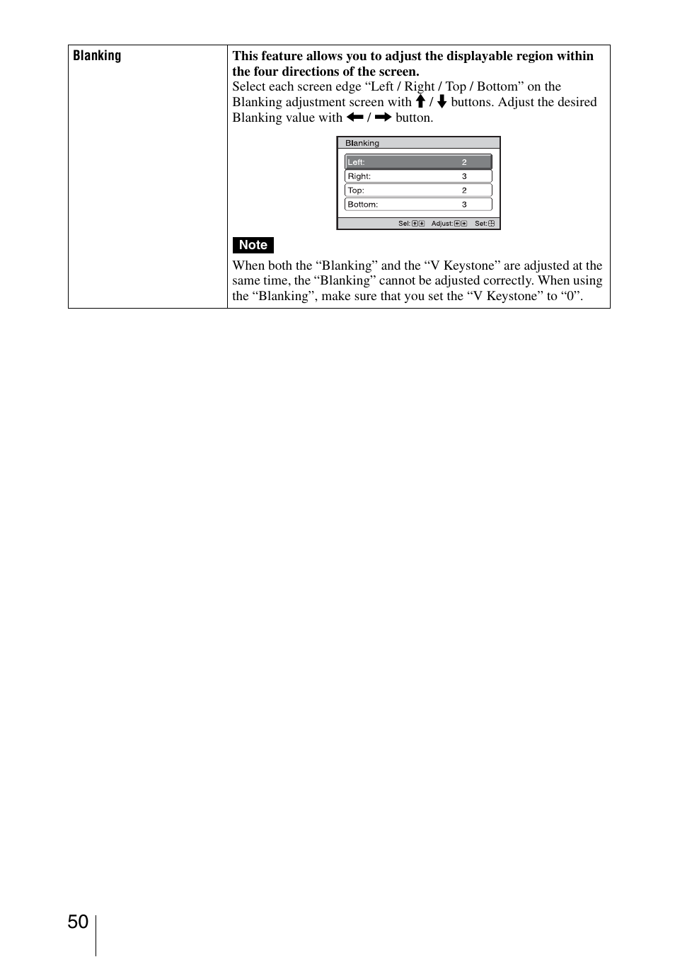 Sony VPL-VW40 User Manual | Page 50 / 80