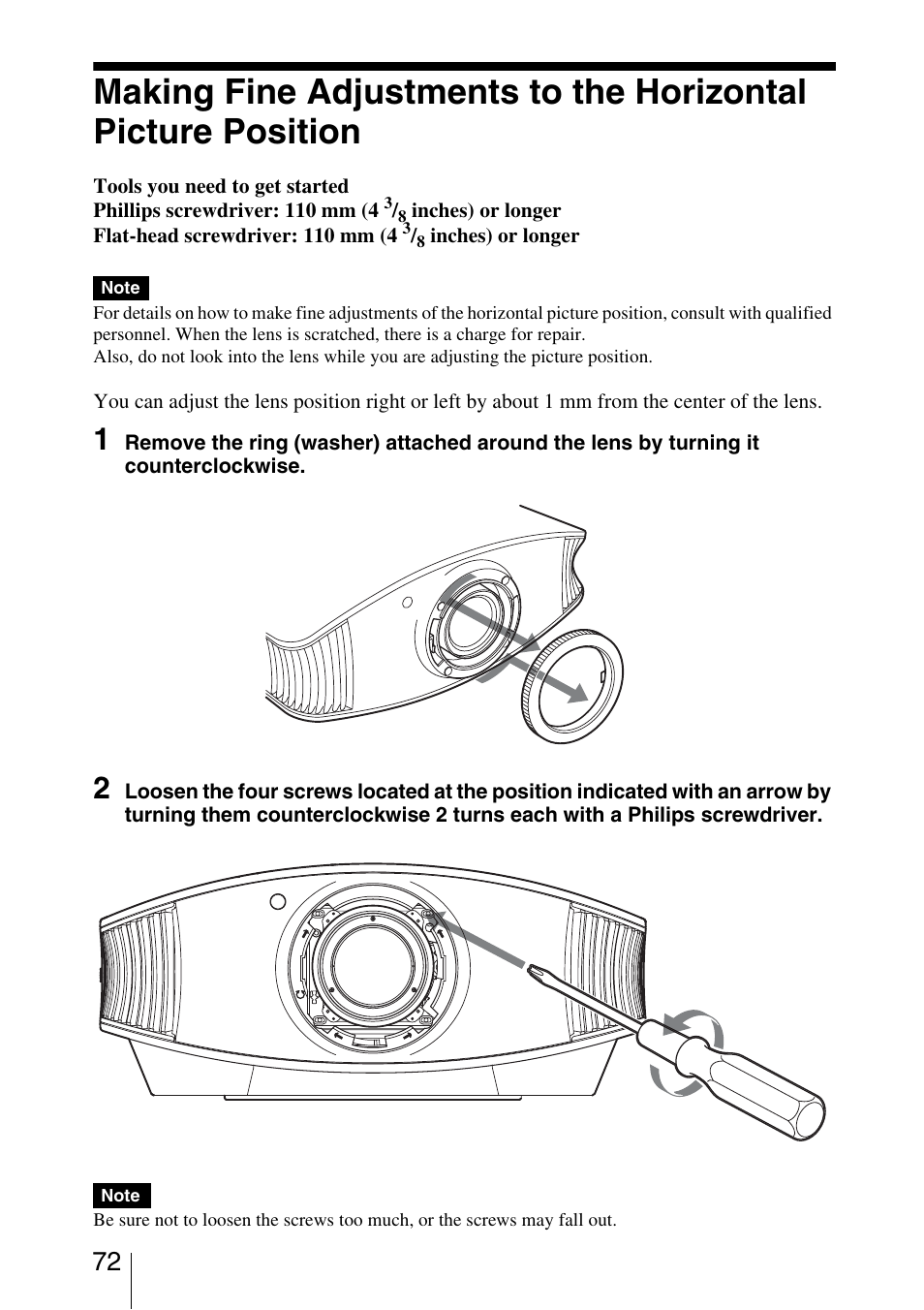 Sony VPL-VW40 User Manual | Page 72 / 80