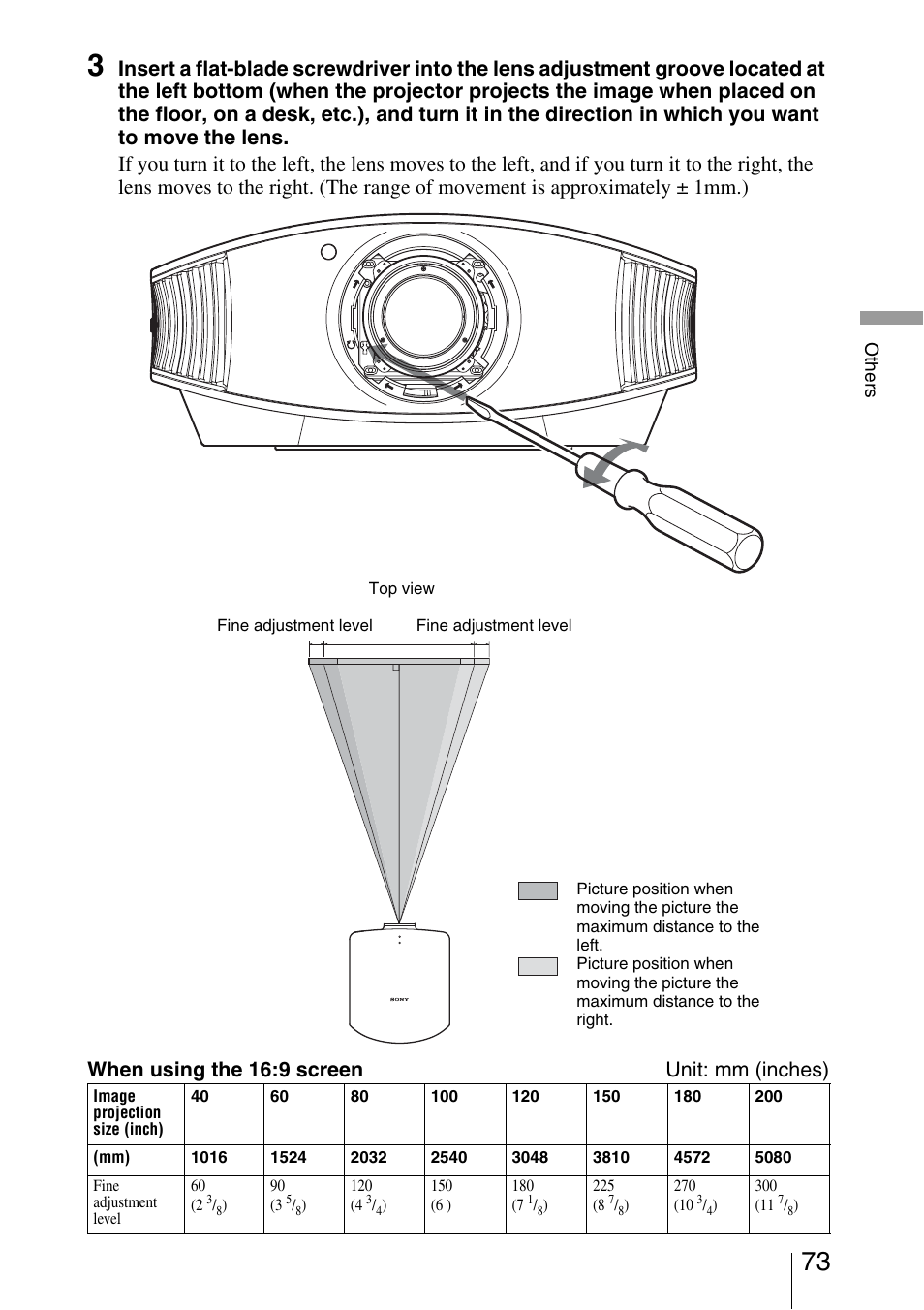 Sony VPL-VW40 User Manual | Page 73 / 80