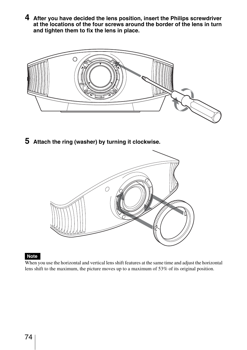 Sony VPL-VW40 User Manual | Page 74 / 80