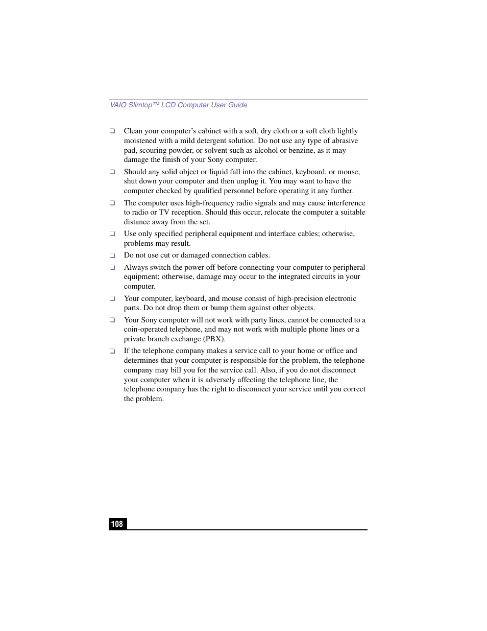 Sony PCV-LX910 User Manual | Page 108 / 124