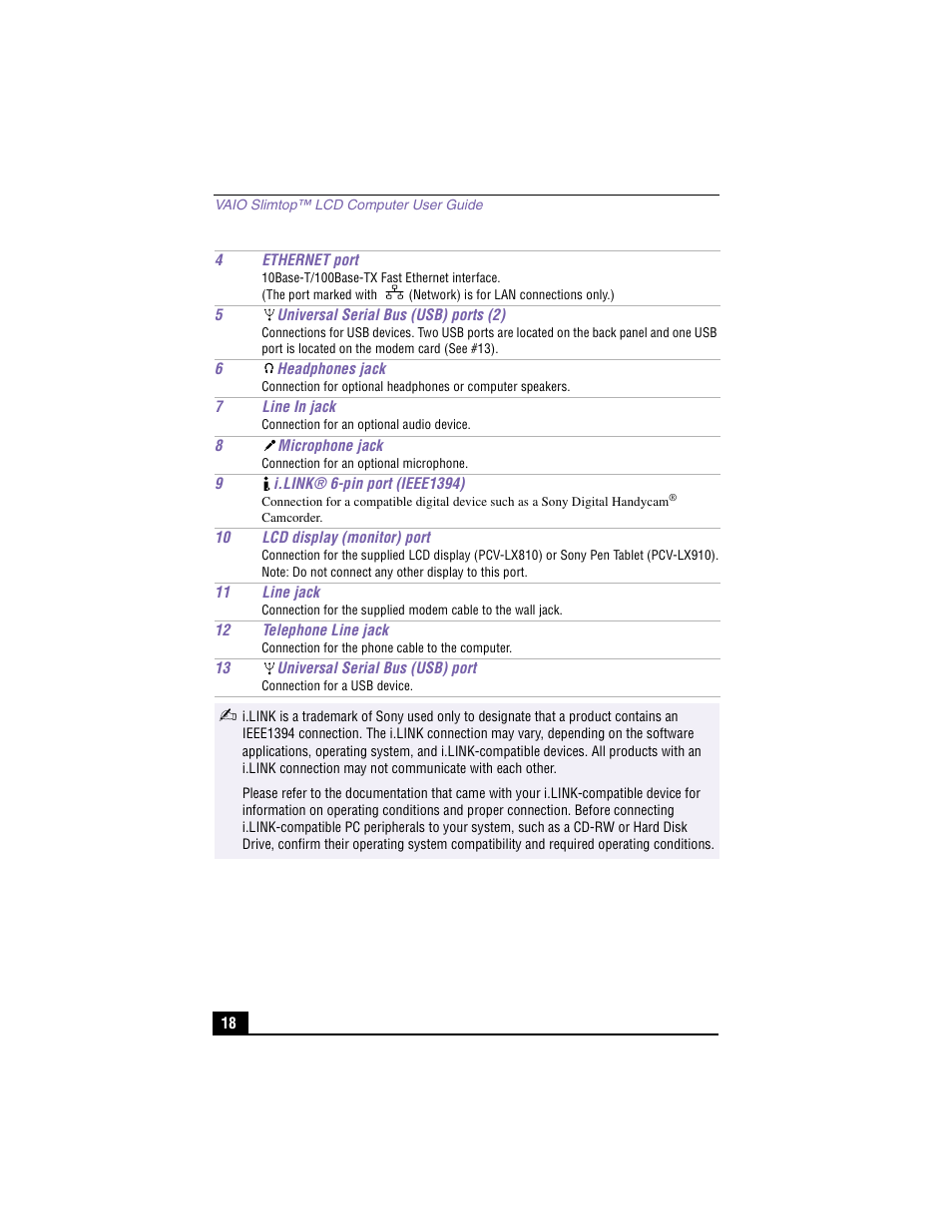 Sony PCV-LX910 User Manual | Page 18 / 124