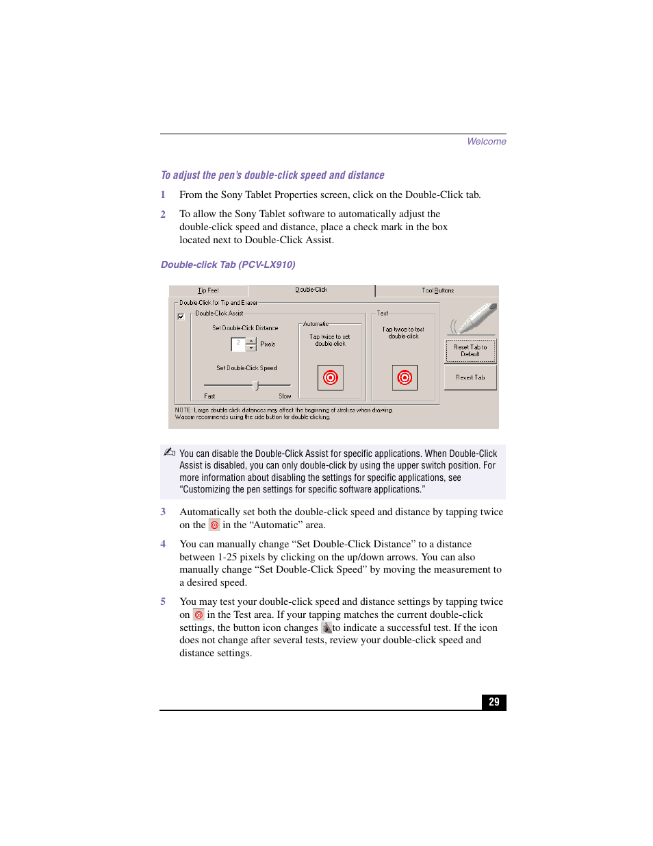 Double-click tab (pcv-lx910) | Sony PCV-LX910 User Manual | Page 29 / 124