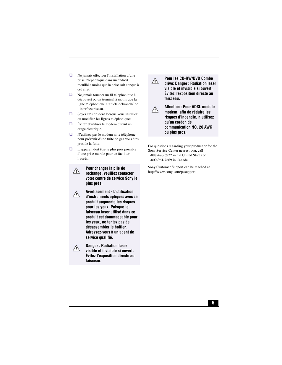 Sony PCV-LX910 User Manual | Page 5 / 124