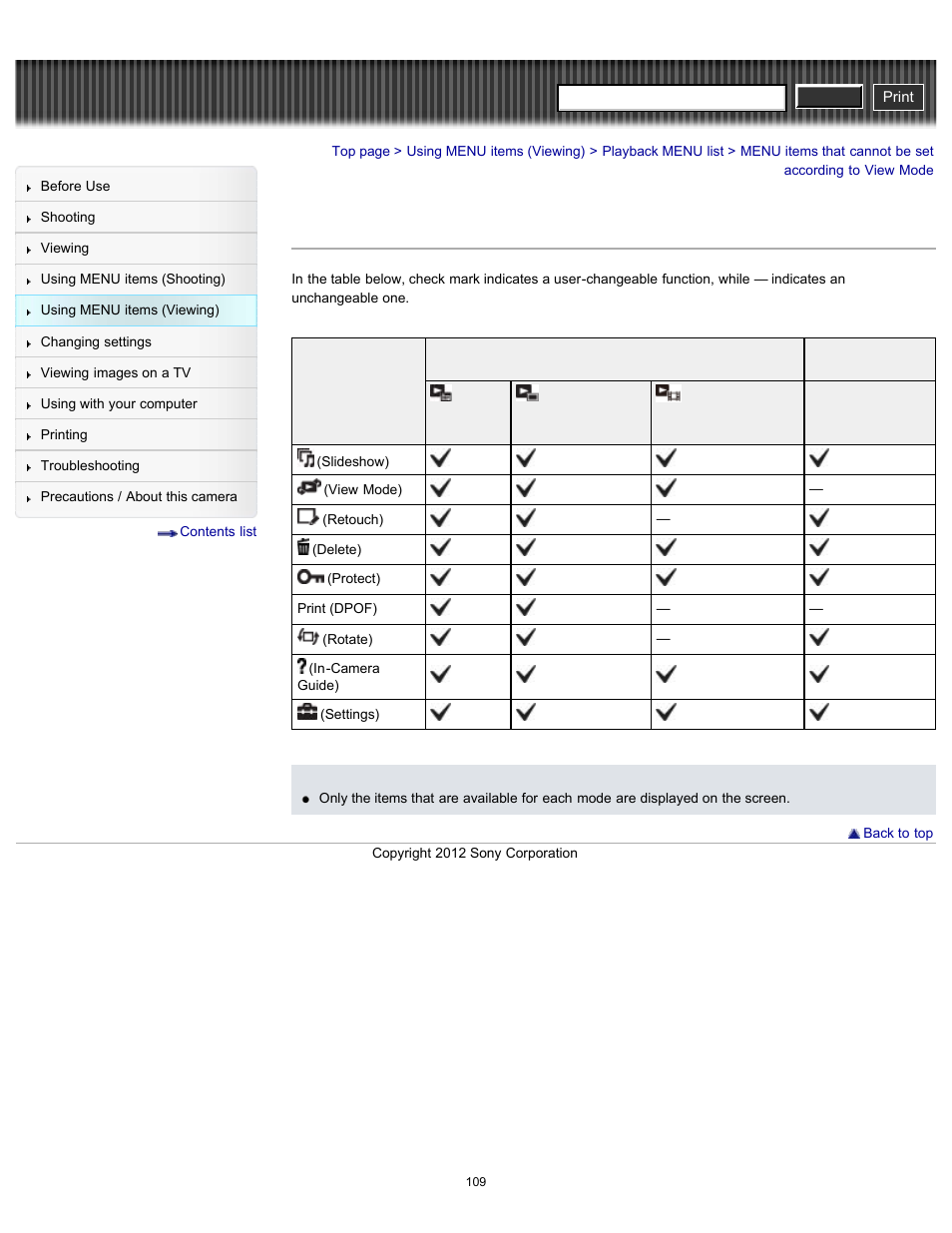 Cyber-shot user guide | Sony DSC-H90 User Manual | Page 109 / 185