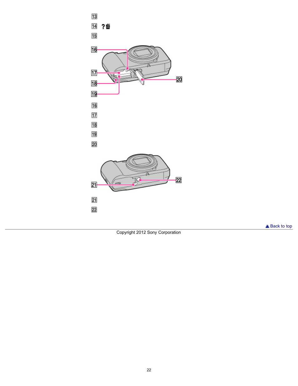 Sony DSC-H90 User Manual | Page 22 / 185