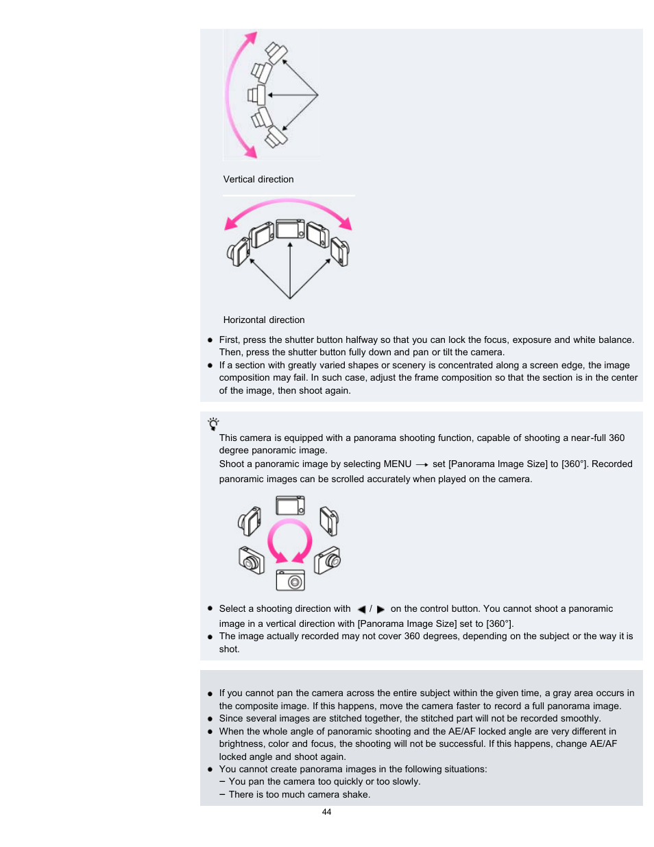 Sony DSC-H90 User Manual | Page 44 / 185