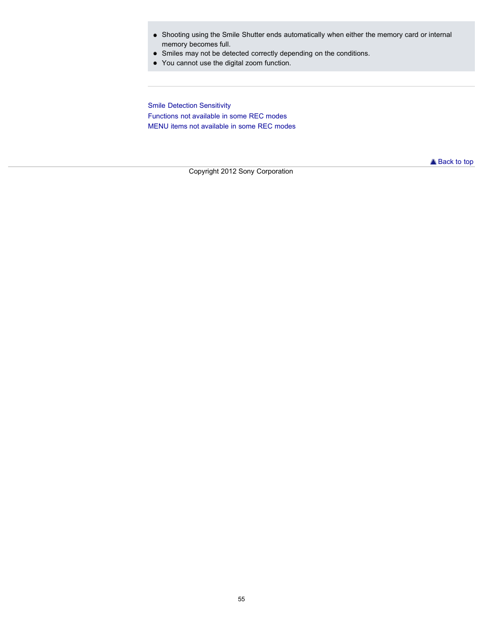 Sony DSC-H90 User Manual | Page 55 / 185