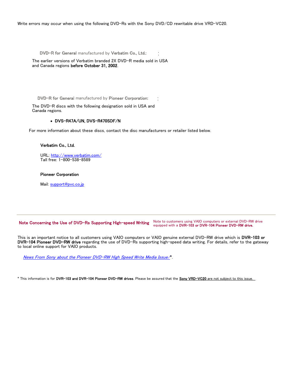 Sony VRD-VC20 User Manual | Page 3 / 3