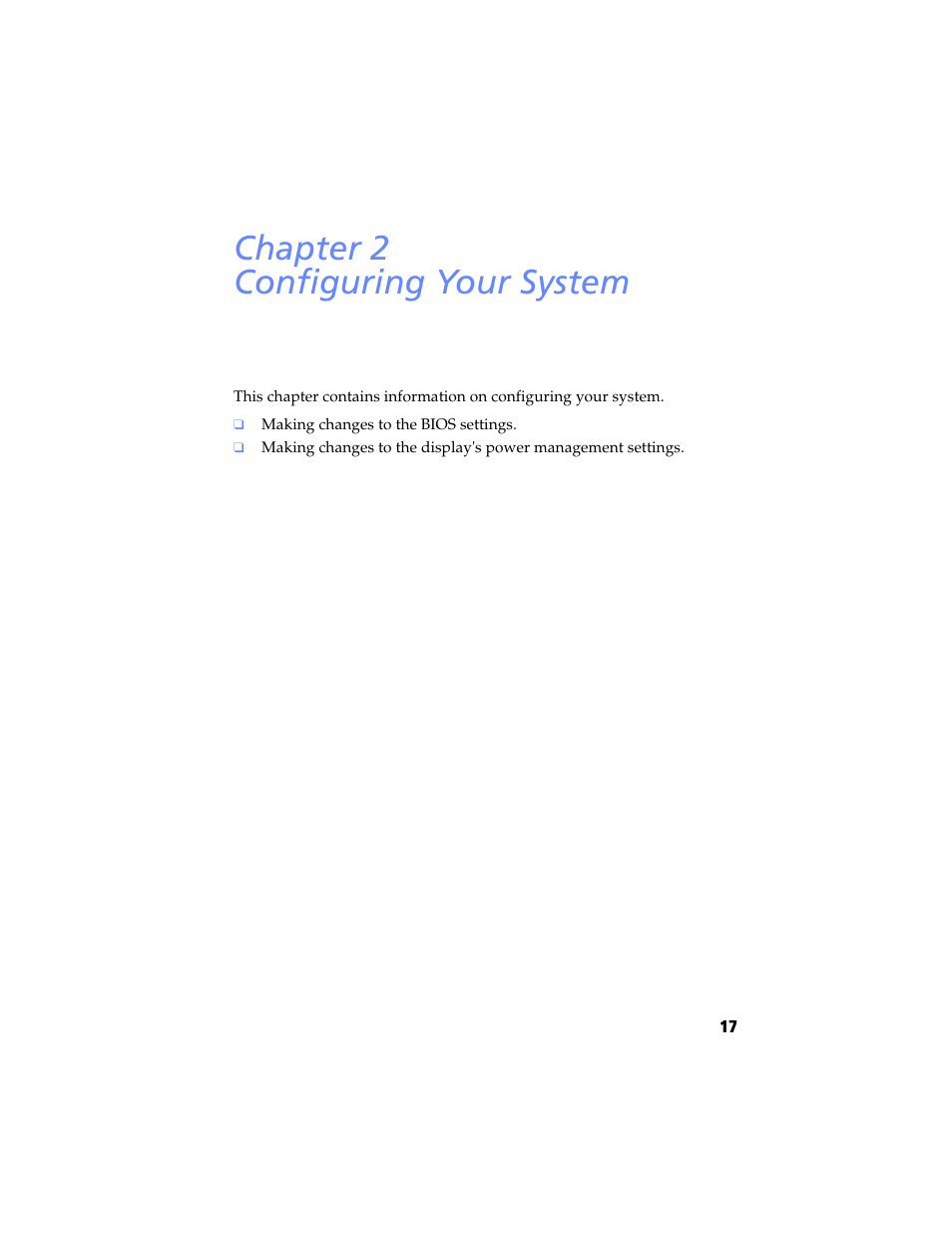 Configuring your system, Chapter 2 — configuring your system, Chapter 2 configuring your system | Sony PCV-RS310 User Manual | Page 31 / 102