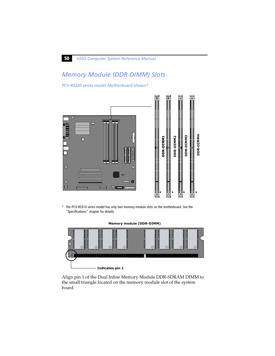 Memory module (ddr-dimm) slots | Sony PCV-RS310 User Manual | Page 64 / 102