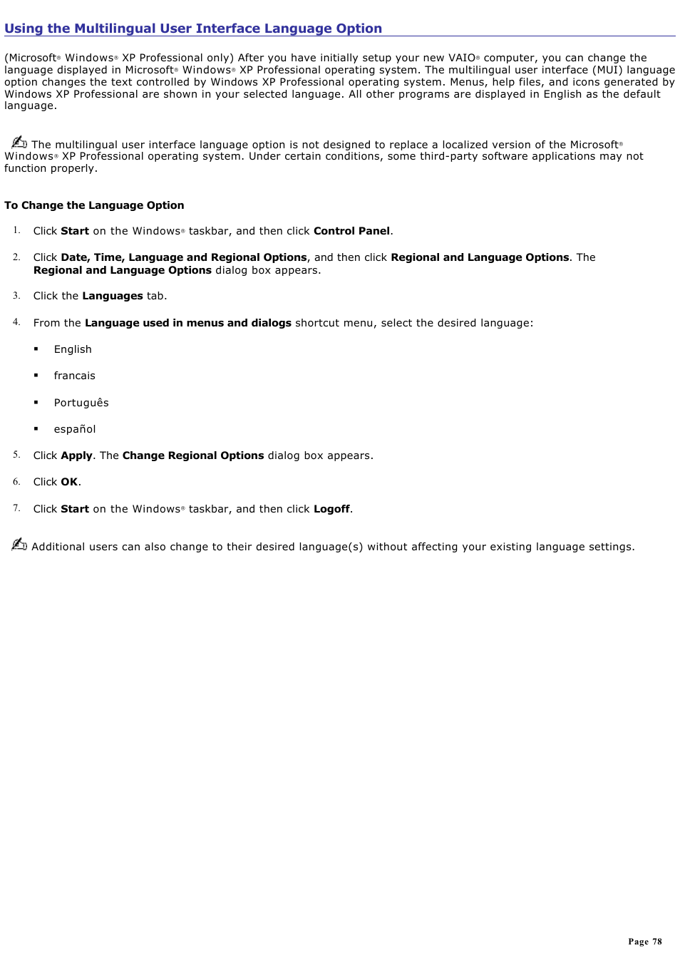 Sony PCG-GRZ610 User Manual | Page 78 / 164