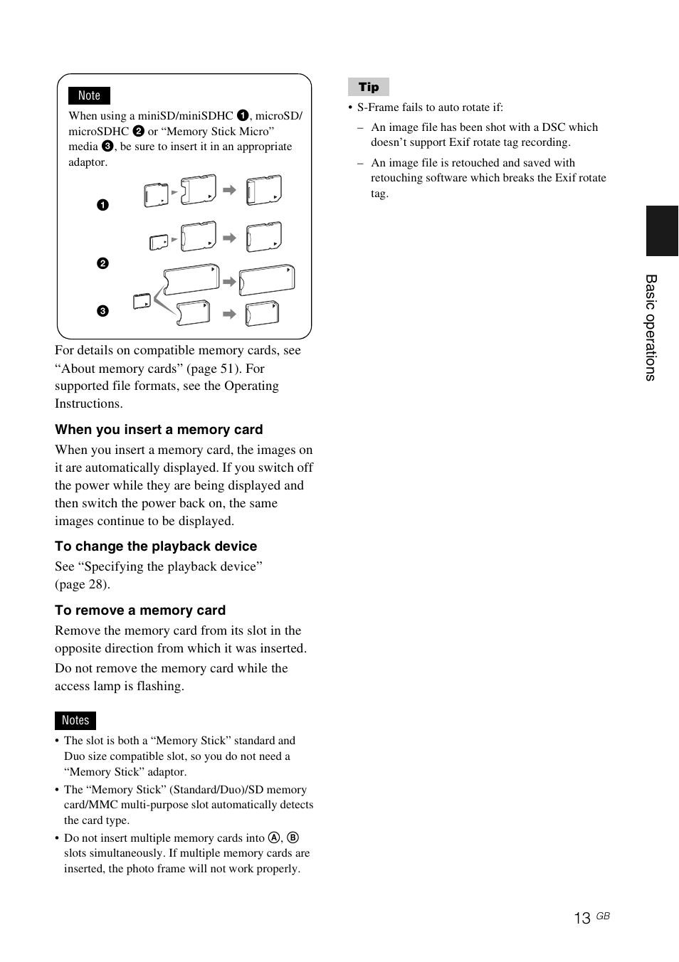 Sony DPF-D830 User Manual | Page 13 / 54