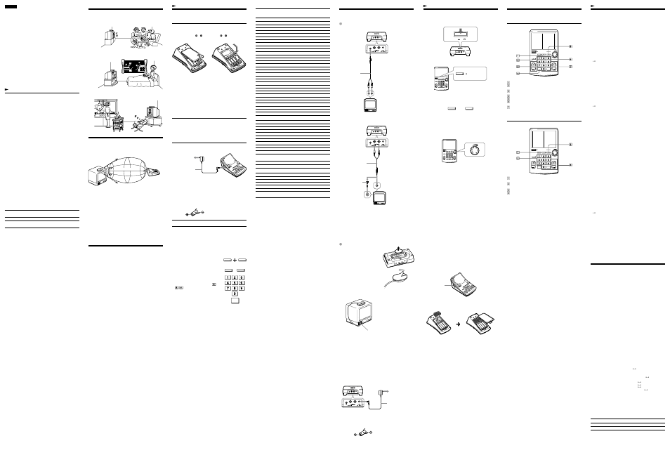 Input ent sleep speaker power vol cable tv power | Sony RM-VS10TV User Manual | Page 2 / 2