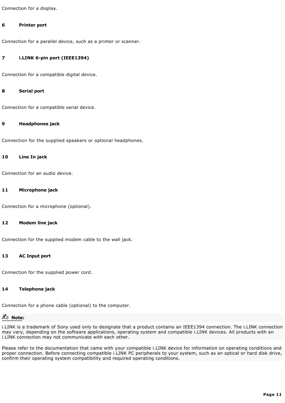 Sony PCV-RX640 User Manual | Page 11 / 88