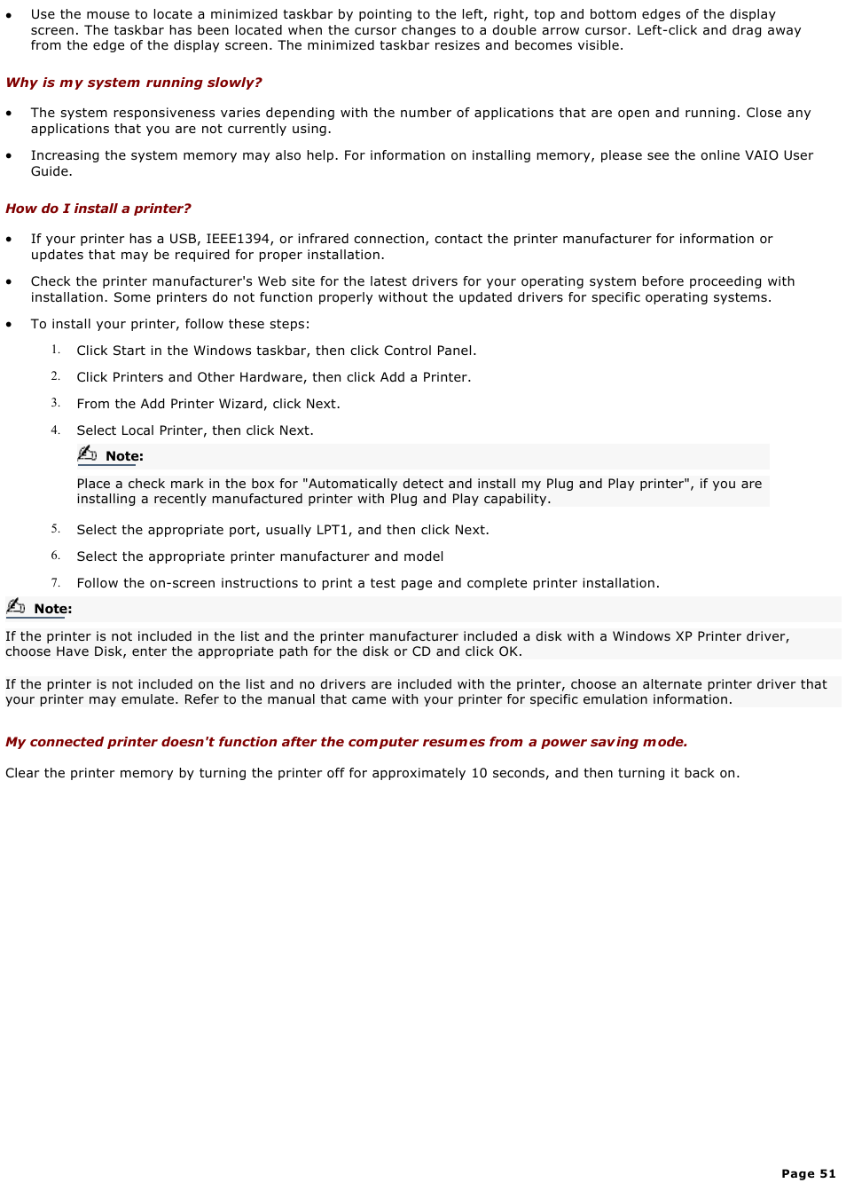 Sony PCV-RX640 User Manual | Page 51 / 88