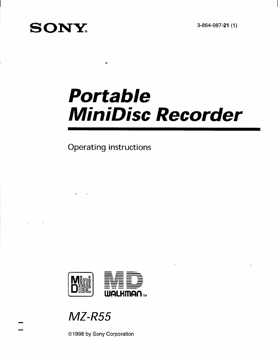 Sony MZ-R55 User Manual | 42 pages