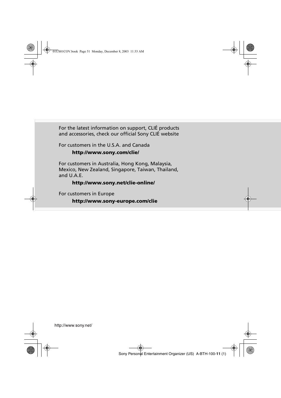 Sony PEG-TJ27 User Manual | Page 51 / 51