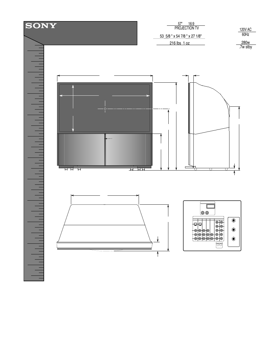 Sony KP- 57WV600 User Manual | 1 page