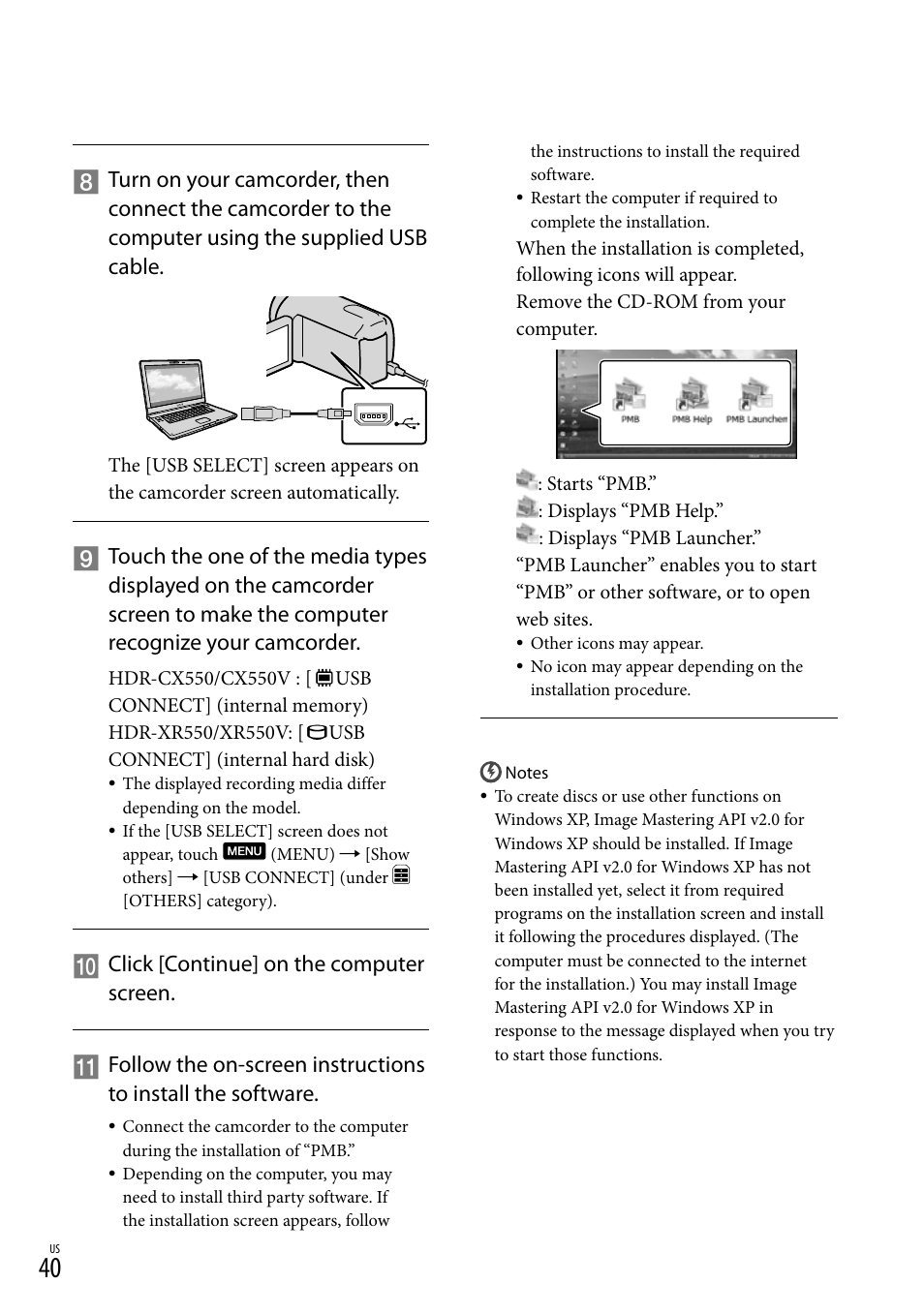 Sony HDR-XR550V User Manual | Page 40 / 159