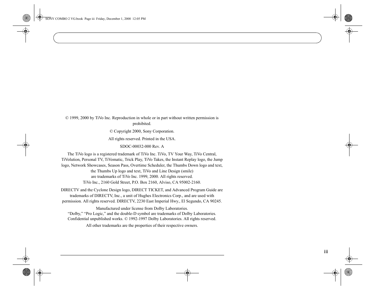 Sony SAT-T60 User Manual | Page 6 / 152