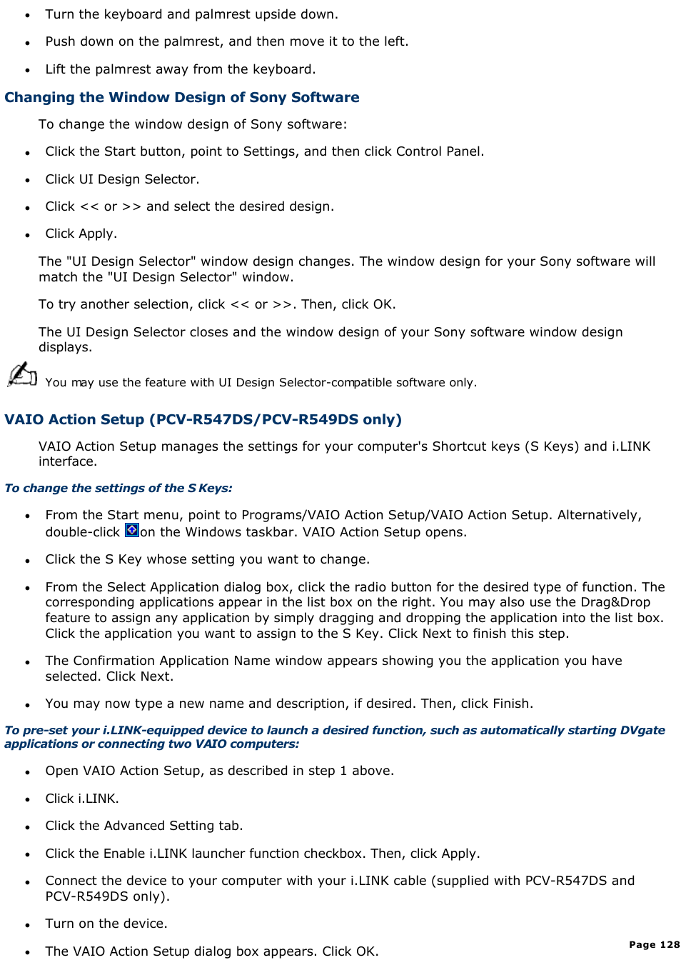 Sony PCV-R549DS User Manual | Page 128 / 514