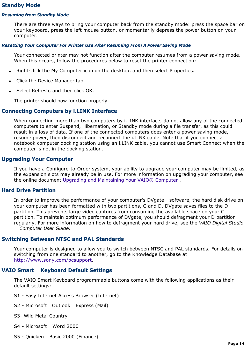 Sony PCV-R549DS User Manual | Page 14 / 514