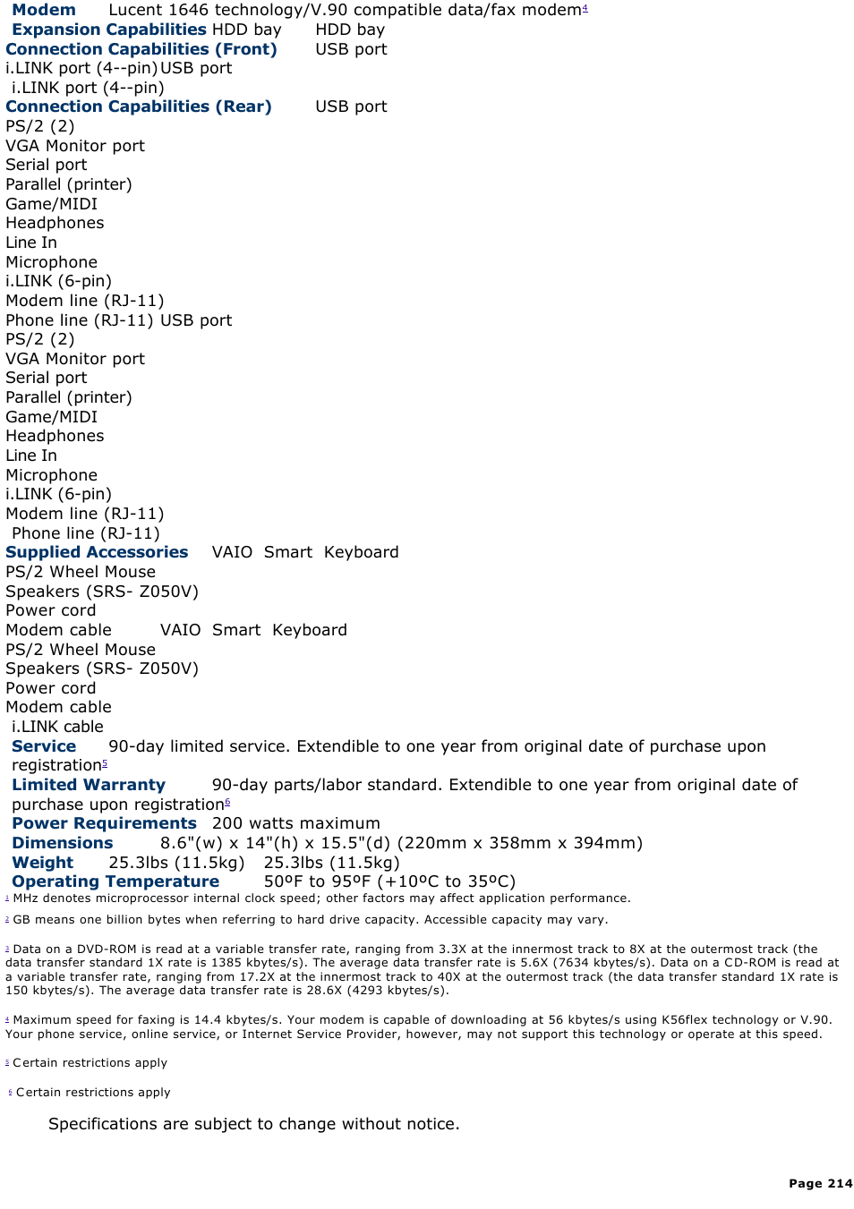 Sony PCV-R549DS User Manual | Page 214 / 514