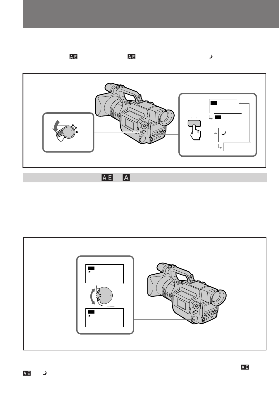 Using the program ae function, Giving priority to iris ae a, a | Sony DCR-VX1000 User Manual | Page 34 / 88