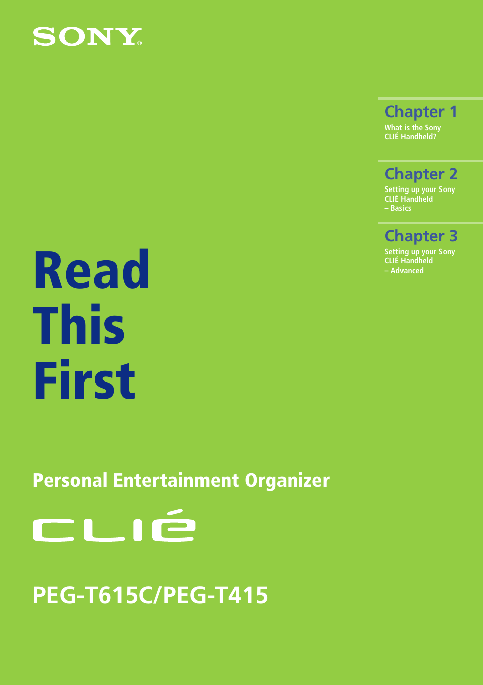 Sony PEG-T415 User Manual | 64 pages