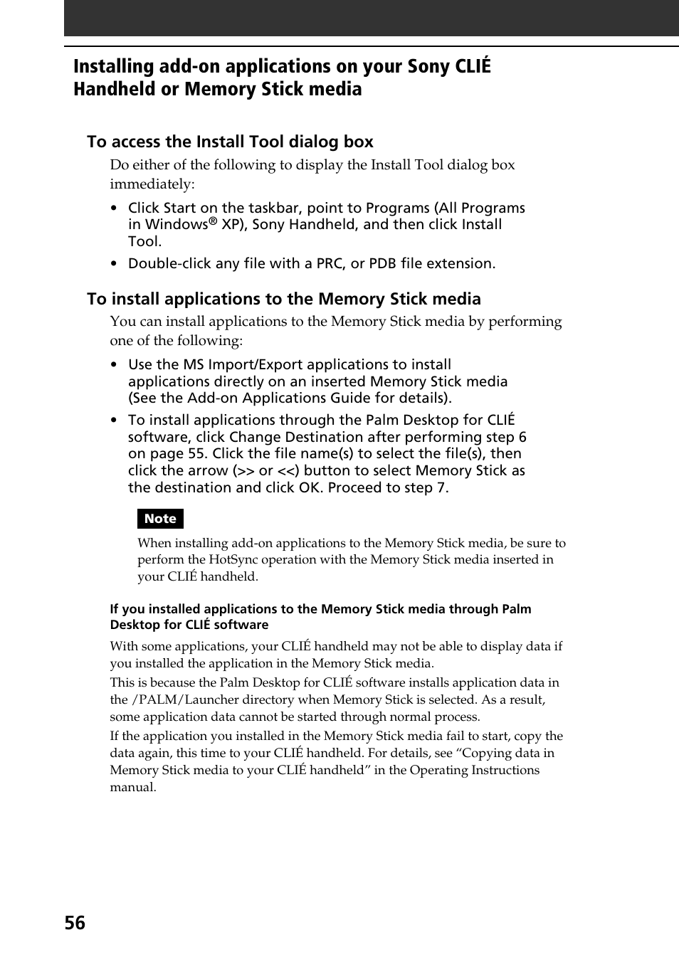 Sony PEG-T415 User Manual | Page 56 / 64