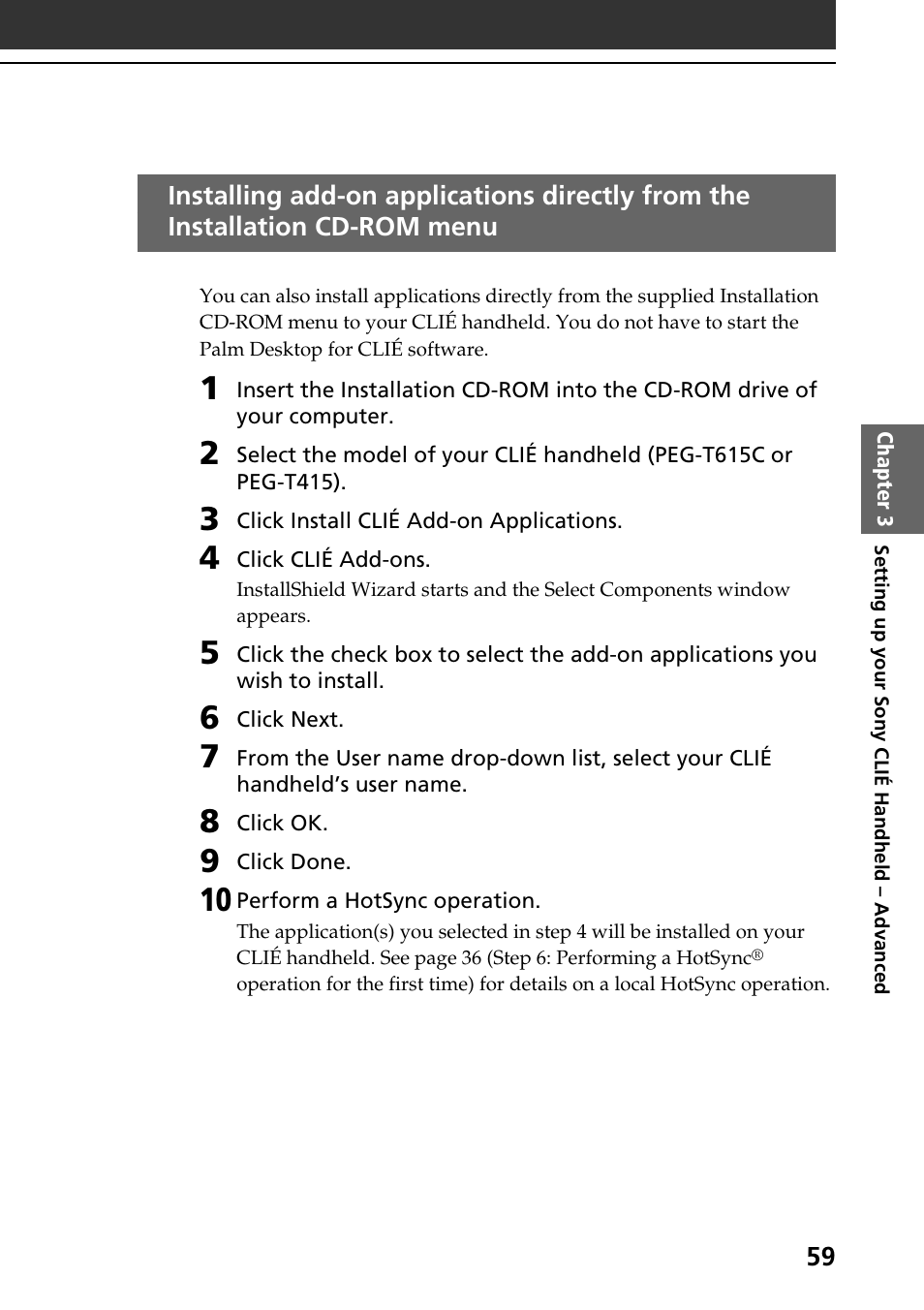 Sony PEG-T415 User Manual | Page 59 / 64