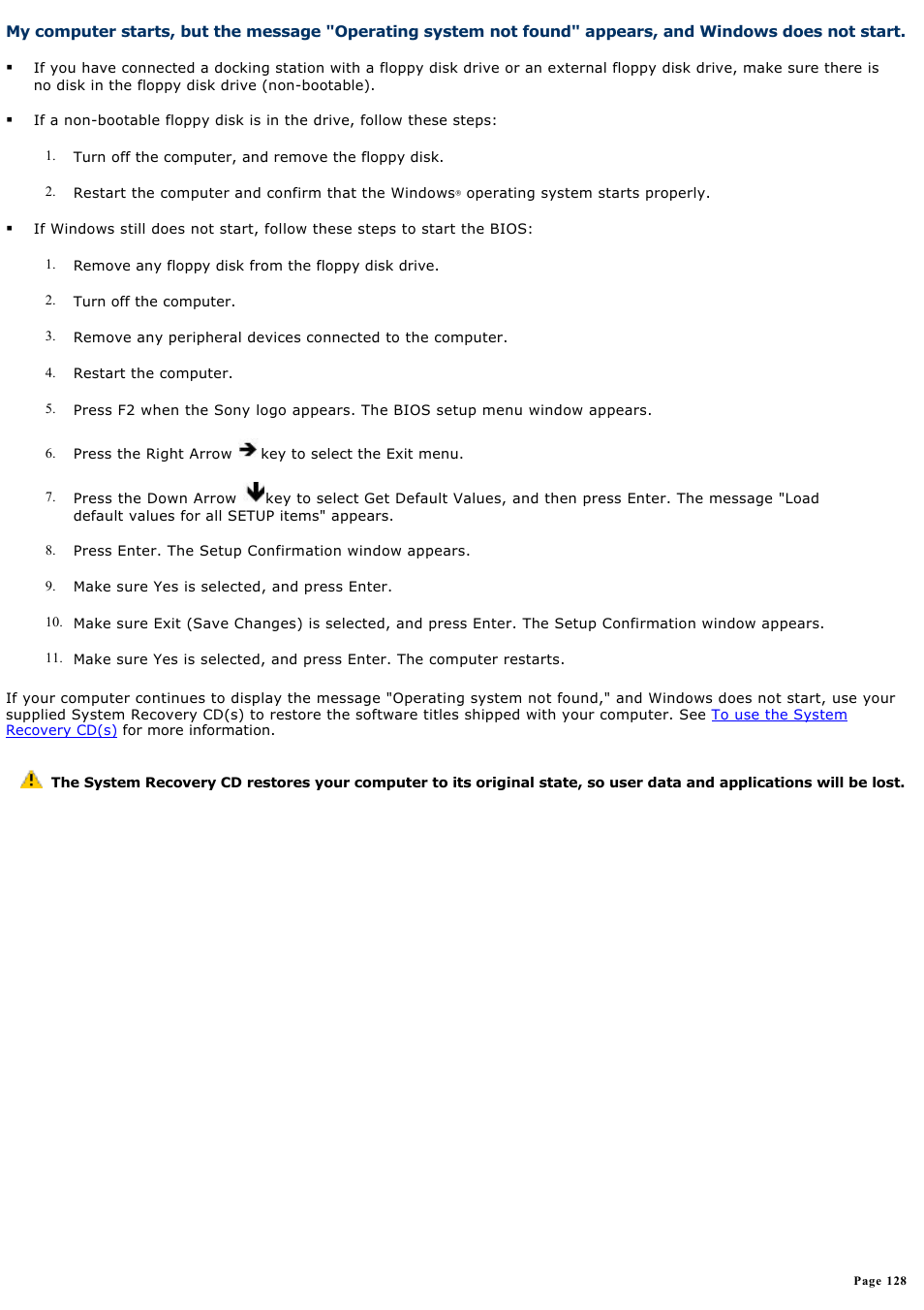 Sony PCG-SRX87P User Manual | Page 128 / 177