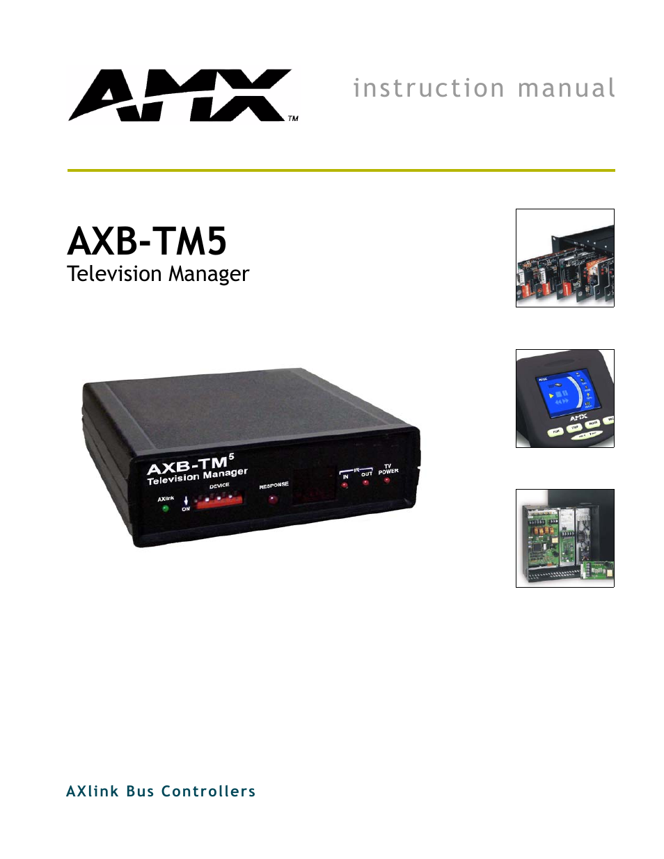 AMX AXB-TM5 User Manual | 20 pages