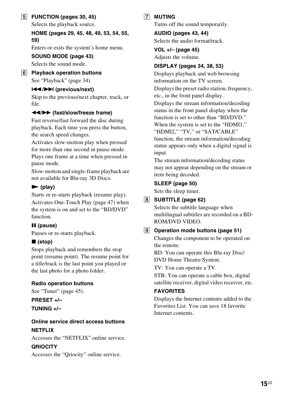 Sony BDV-E780W User Manual | Page 15 / 84