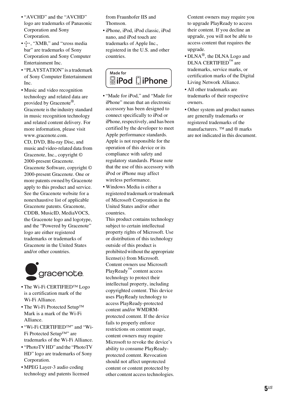 Sony BDV-E780W User Manual | Page 5 / 84