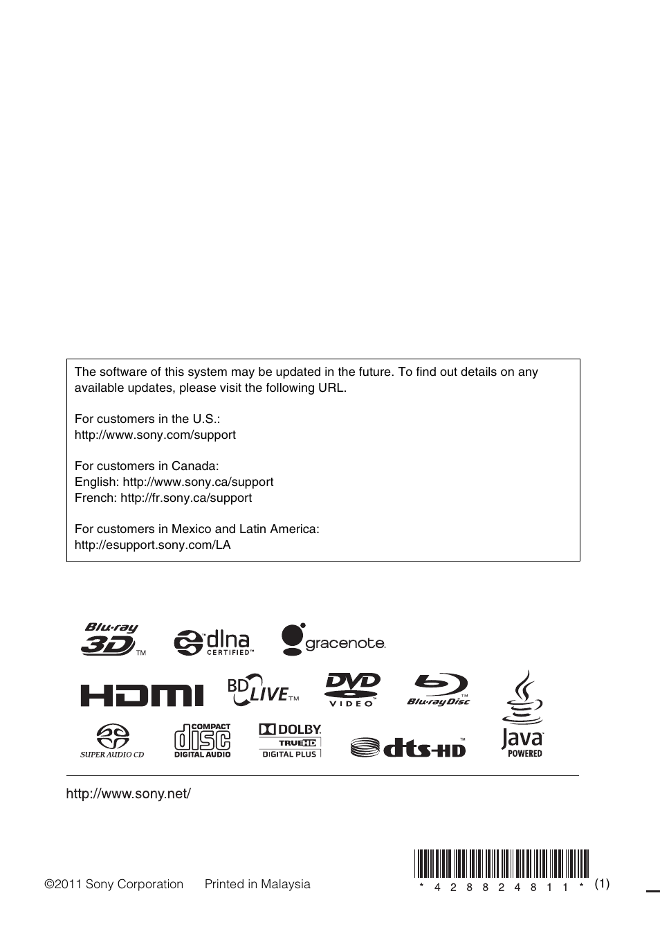 Sony BDV-E780W User Manual | Page 84 / 84