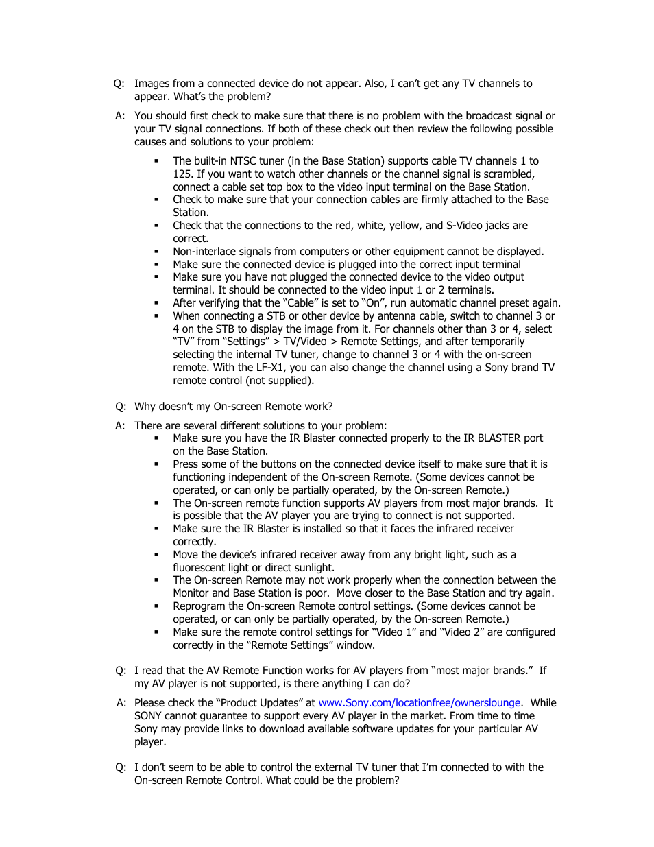 Sony LF-X1 User Manual | Page 3 / 13
