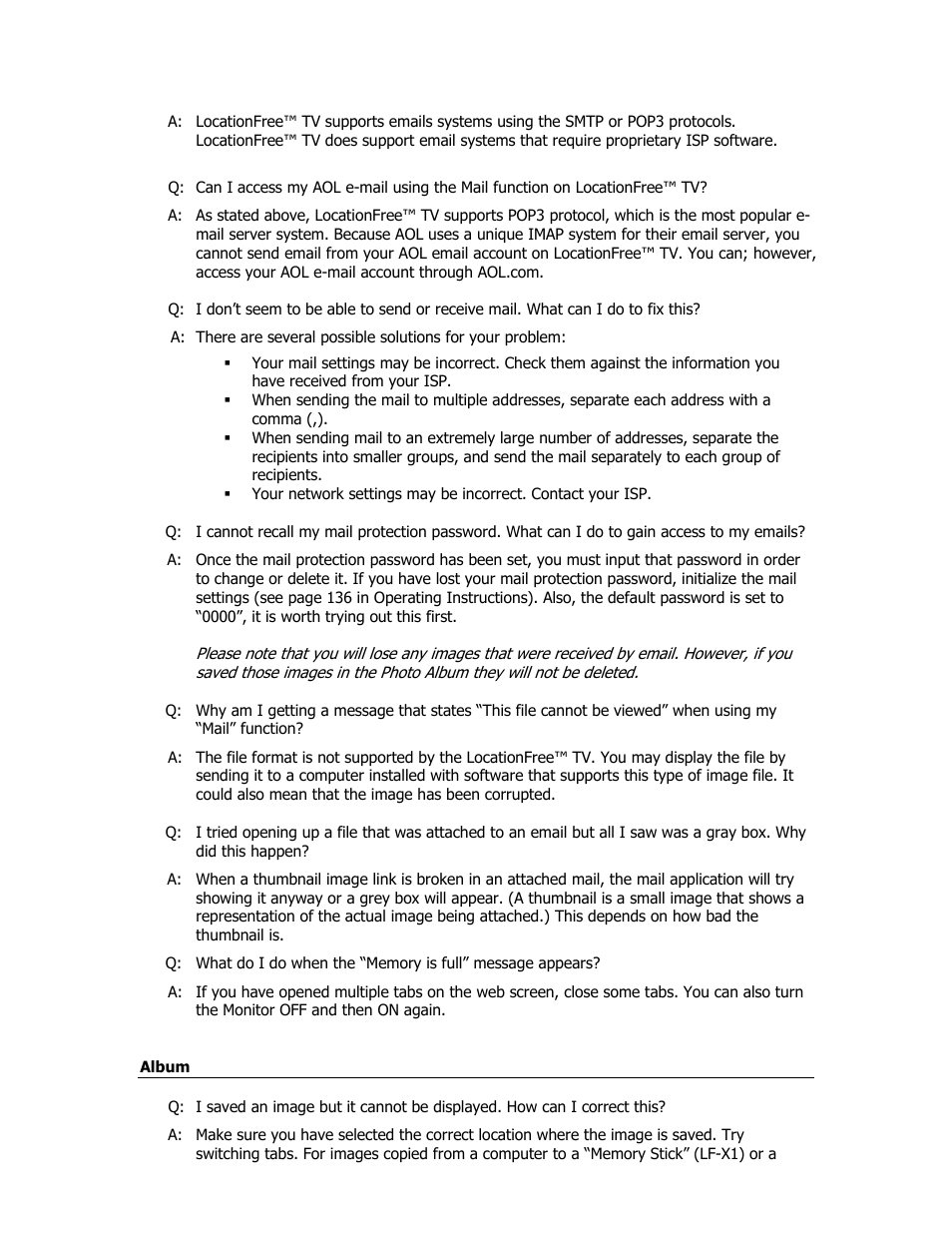 Album | Sony LF-X1 User Manual | Page 8 / 13