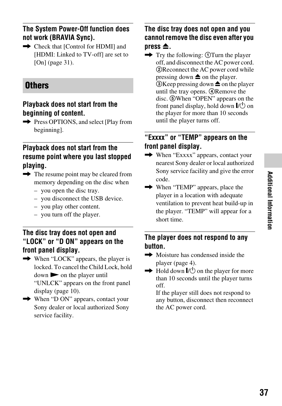 Others | Sony BDP-BX59 User Manual | Page 37 / 44