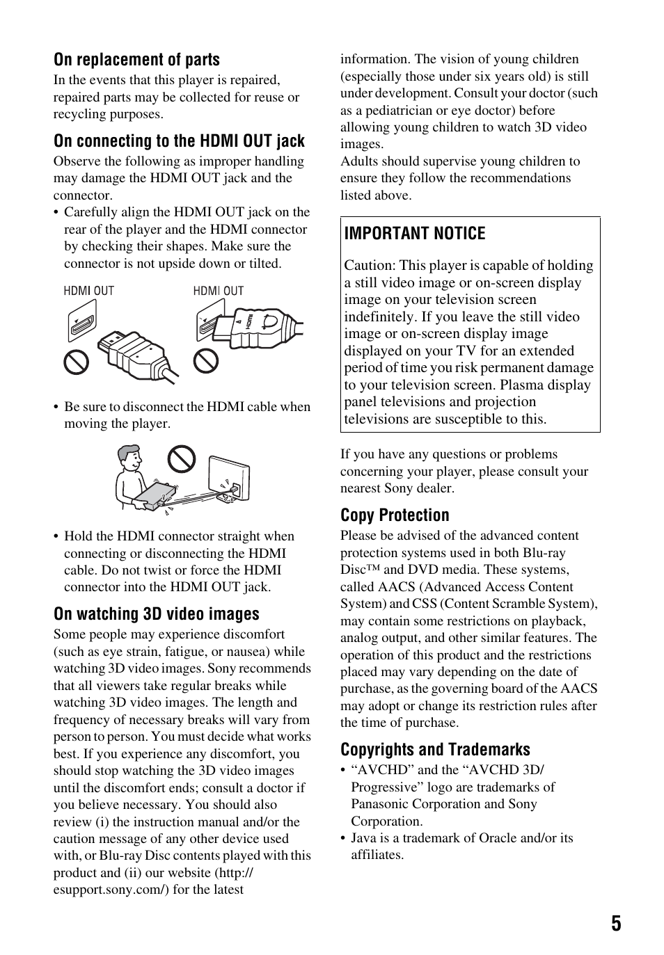 Sony BDP-BX59 User Manual | Page 5 / 44