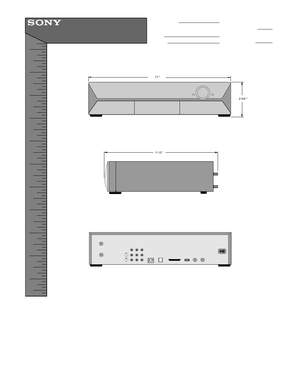 Sony SAT-W60 User Manual | 1 page