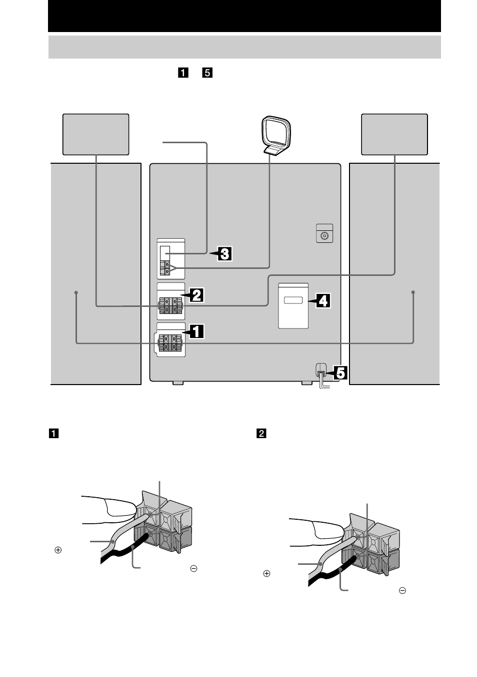 Getting started, Hooking up the system | Sony MHC-RG4SR User Manual | Page 6 / 28