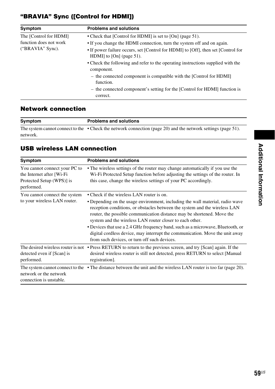 Sony BDV-E280 User Manual | Page 59 / 68